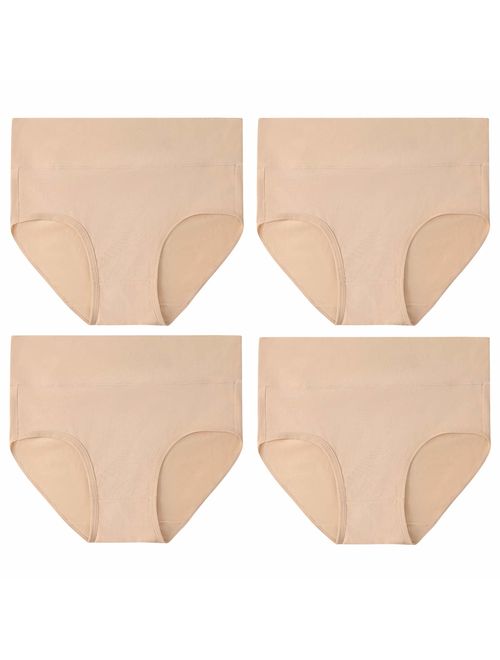 cassney Women's Cotton Underwear, High Waist C Section Ladies Panties Multipack