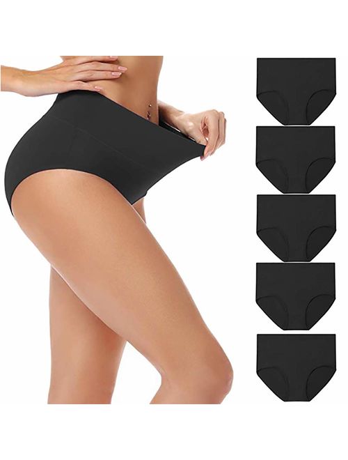 cassney Women's Cotton Underwear, High Waist C Section Ladies Panties Multipack