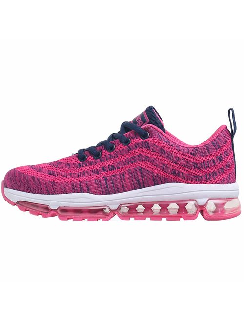 Impdoo Womens Air Cushion Running Tennis Shoes Fashion Breathable Casual Walking Sneakers(US5.5-10 B(M)