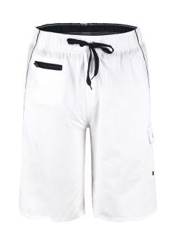 Nonwe Men's Beachwear Swim Trunks Quick Dry Zipper Pockets with Lining