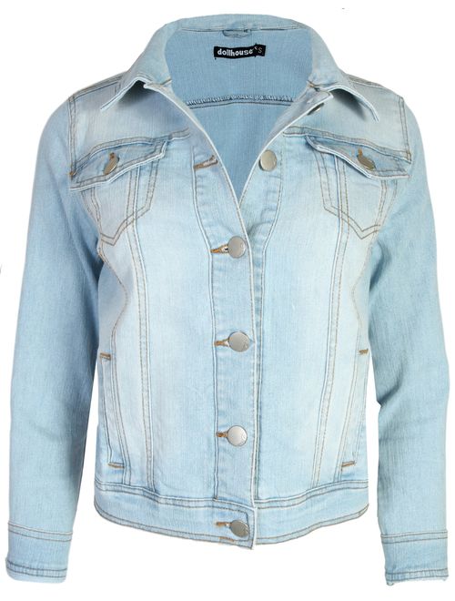 dollhouse Women's Basic Denim Jean Jacket