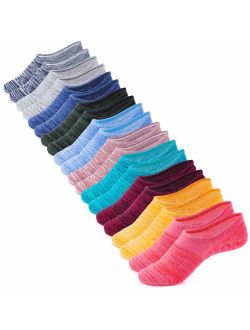 IDEGG Women's and Men's Socks 10 Pairs Low Cut Anti-Slid Athletic Casual Cotton Socks