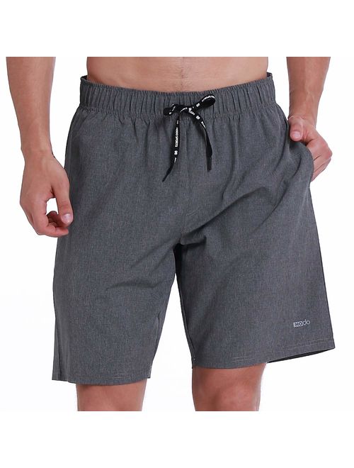 HOdo Mens Swim Trunks Quick Dry Beach Shorts Bathing Suits with Mesh Liner