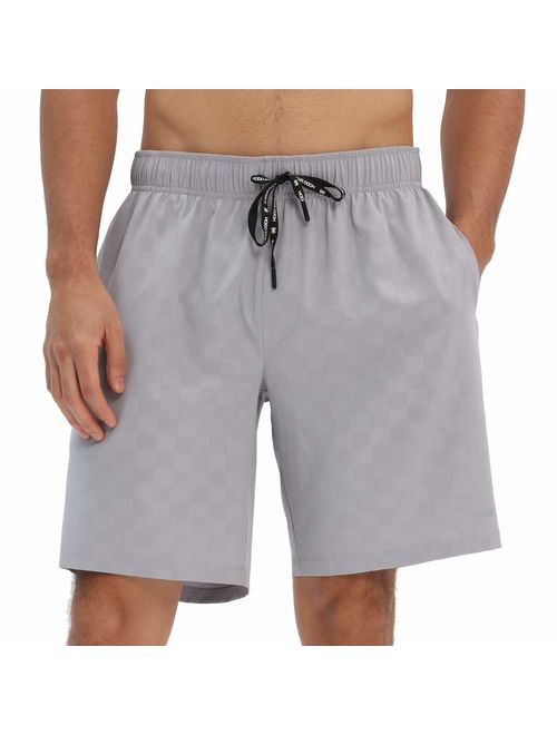 HOdo Mens Swim Trunks Quick Dry Beach Shorts Bathing Suits with Mesh Liner