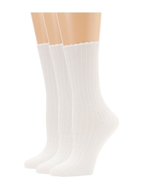 HUE Women's Scalloped Pointelle Sock