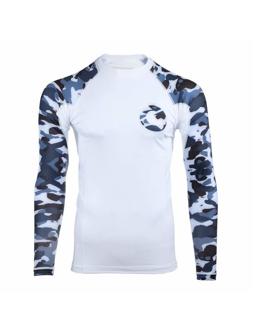 Gold BJJ Jiu Jitsu Rashguard - Camo Rash Guard Compression Shirt for No-Gi, Gi, MMA (Long Sleeve & Short Sleeve Available)