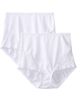 Womens Firm Control Shapewear Brief with Lace Fajas 2-Pack DFX054