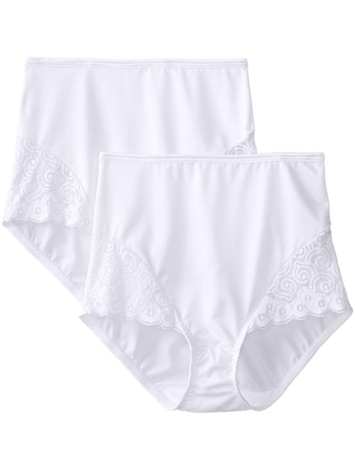 Bali Women’s Firm Control Shapewear Brief with Lace Fajas 2-Pack DFX054