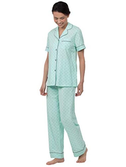 PajamaGram Pajama Set for Women - Pajamas for Women Cotton, Short Sleeve