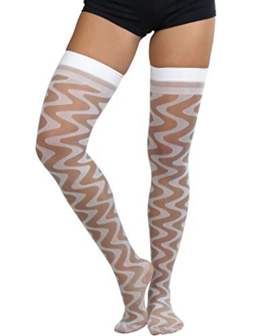 ToBeInStyle Women's Nylon Thigh High Schoolgirl Opaque Stockings