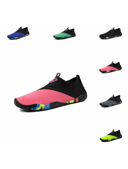 Aqua Water Sports Shoes for Men & Women Quick-Dry Surf Swim Shoes Barefoot Yoga Anti-Slip Socks with Mesh Upper