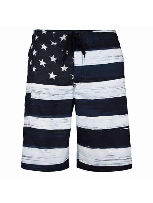 VBRANDED Men's American Flag Board Shorts