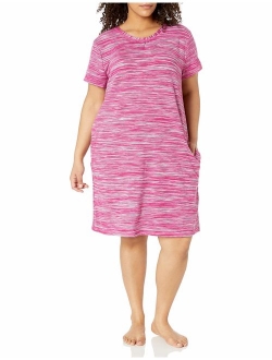 Karen Neuburger Women's Pajama Short Sleeve Space Dye Pj Sleepdress