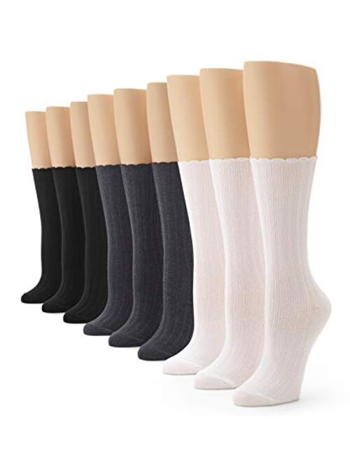 No Nonsense Women's Scallop Pointelle Sock 3-Pack