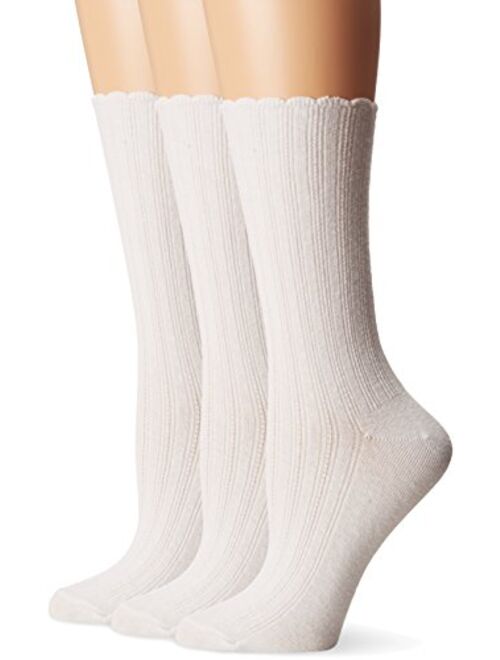 No Nonsense Women's Scallop Pointelle Sock 3-Pack