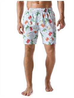 Nonwe Men's Swim Trunks Water Sport Printed Quick Dry Drawsting