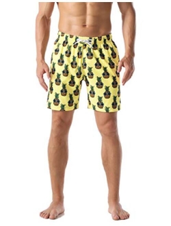 Nonwe Men's Swim Trunks Water Sport Printed Quick Dry Drawsting