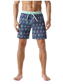 Nonwe Men's Swim Trunks Water Sport Printed Quick Dry Drawsting