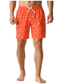 Nonwe Men's Swim Trunks Water Sport Printed Quick Dry Drawsting