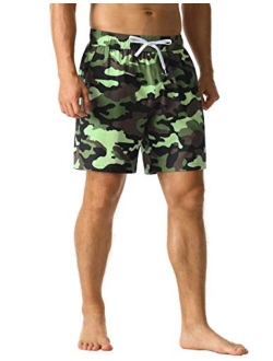 Nonwe Men's Swim Trunks Water Sport Printed Quick Dry Drawsting