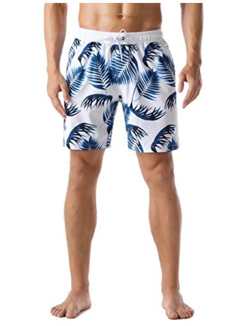 Nonwe Men's Swim Trunks Water Sport Printed Quick Dry Drawsting