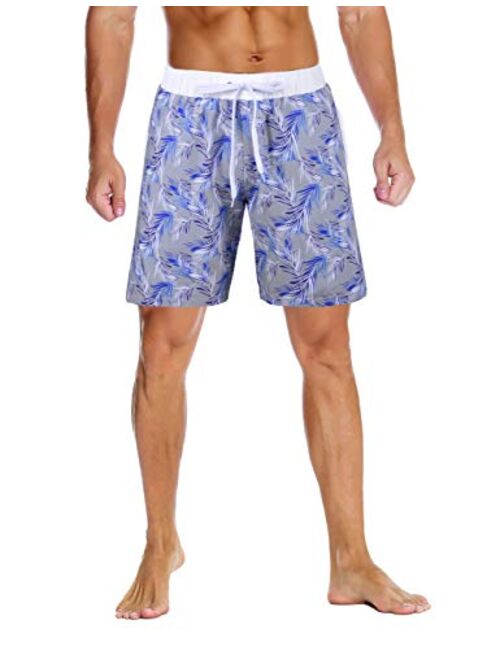 Nonwe Men's Swim Trunks Water Sport Printed Quick Dry Drawsting