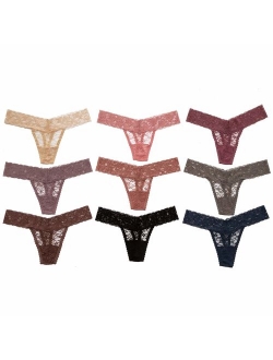 Alyce Ives Intimates Womens All Lace Thong, Pack of 10