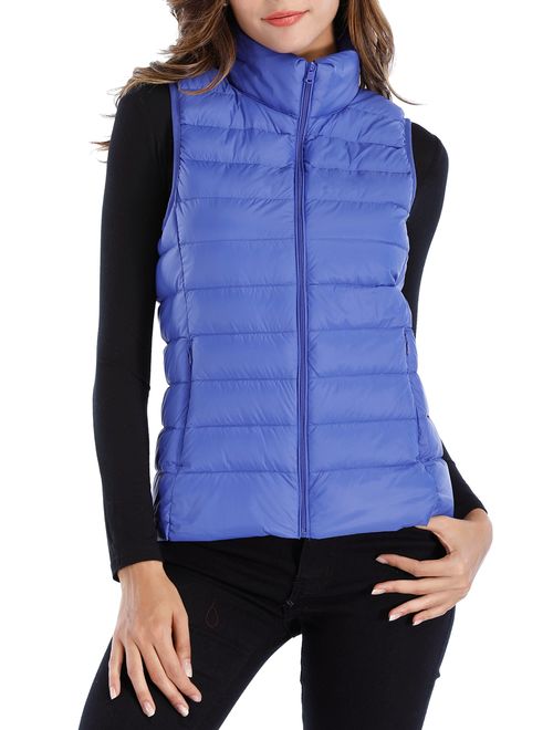 Sarin Mathews Womens Packable Ultra Lightweight Down Vest Outdoor Puffer Vest