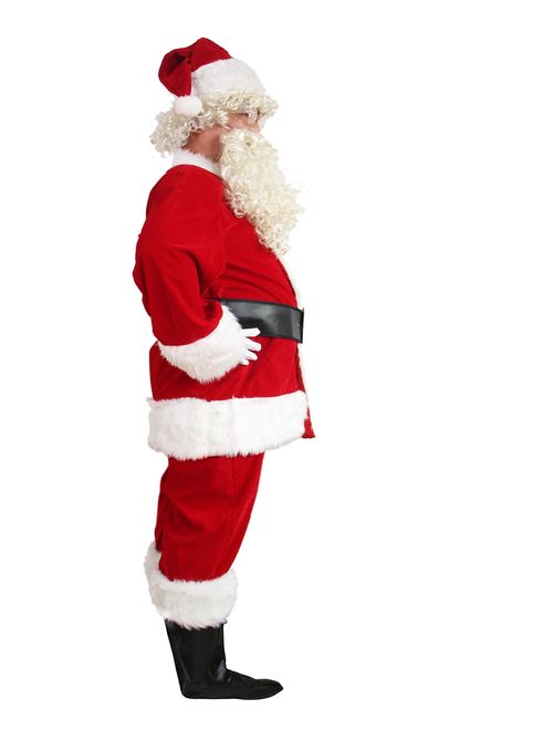 ADOMI Santa Suit 10pc. Plush Adult Costume