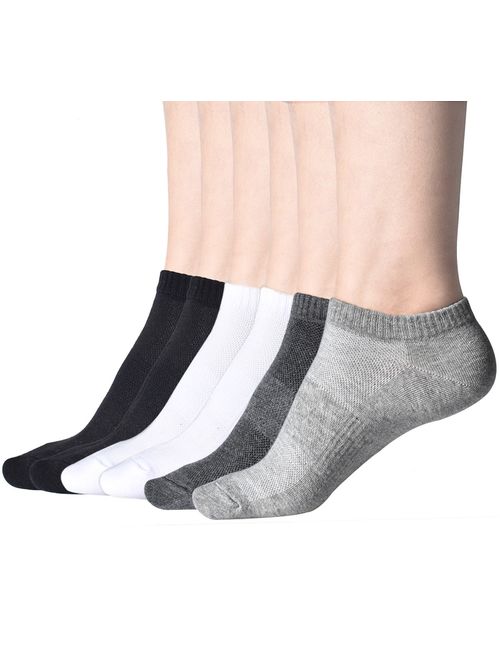 Women's Low Cut Socks,3-15 Pair Ankle No Show Athletic Short Cotton Socks by Sioncy