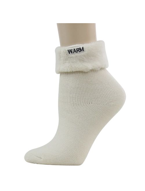 Warm Thermal Socks,SUTTOS Women's Thick Heat Insulated Socks,Warm Winter Crew Socks For Cold Weather 1/3/5 Pairs