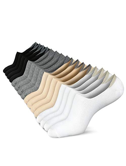 No Show Socks Women Low Socks Non Slip Flat Boat Line 4/8 Pairs