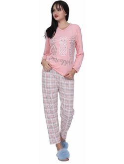 Women's Long Sleeve V-Neck Pajamas Set