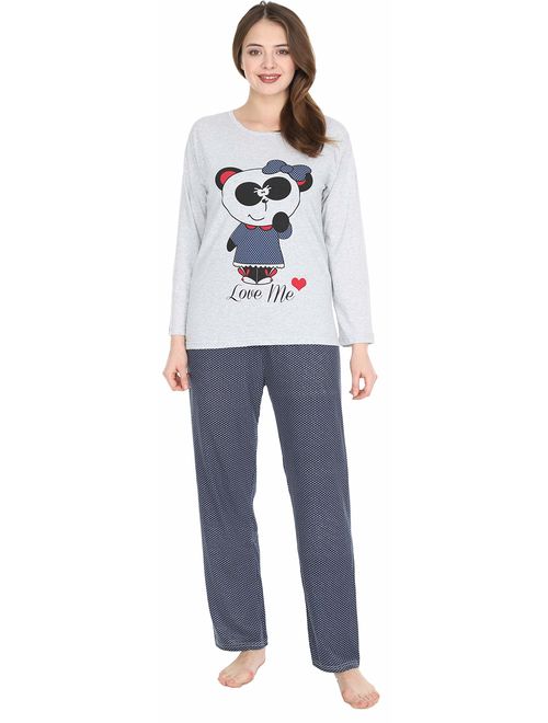 Women's Long Sleeve V-Neck Pajamas Set