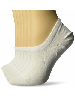 Women's 6-Pack Stay in Place Cotton Sneaker Liner Socks