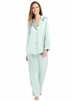 Fishers Finery Women's Classic Pure Mulberry Silk Pajama Set with Gift Box