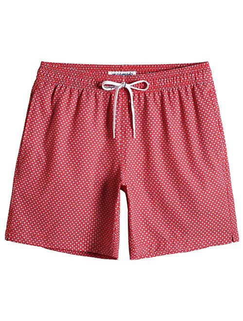 MaaMgic Mens Quick Dry Solid 4 Way Stretch Swim Trunks Mesh Lining Swim Shorts