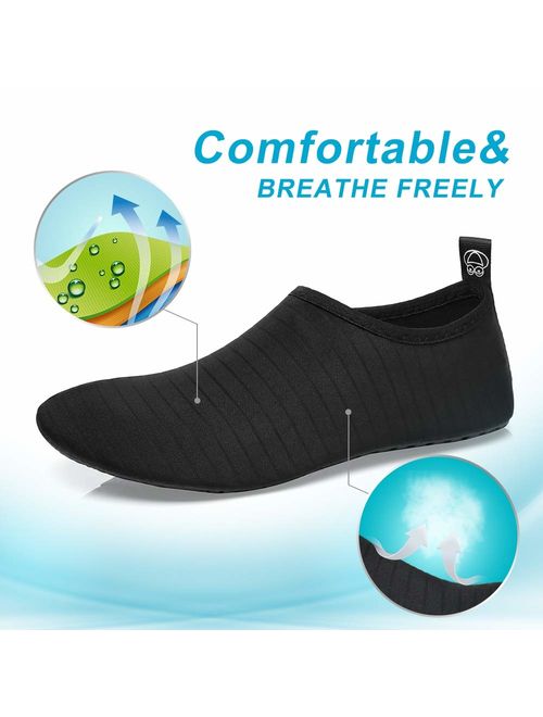 METOG Men Women Water Shoes Quick-Dry Aqua Socks BarefootSlip-on for Sport Beach Swim Surf Yoga Exercise