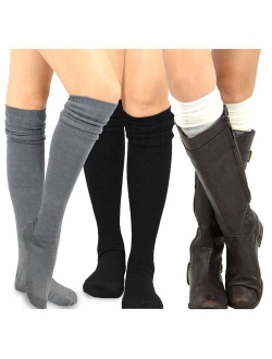 TeeHee Women's Fashion Over the Knee High Socks - 3 Pair Combo