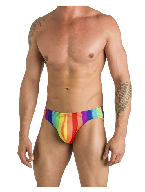 Gary Majdell Sport Mens Print Contour Pouch Bikini Swimsuit