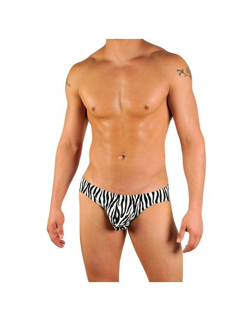 Gary Majdell Sport Mens Print Contour Pouch Bikini Swimsuit