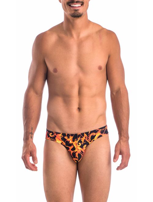 Gary Majdell Sport Mens Print Contour Pouch Bikini Swimsuit