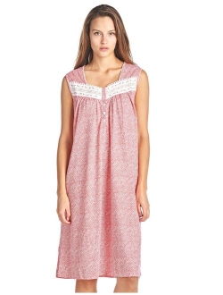 Casual Nights Women's Fancy Lace Trim Sleeveless Nightgown