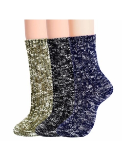 Jeasona Womens Warm Winter Wool Socks Cozy Soft Vintage Boot Socks Gifts