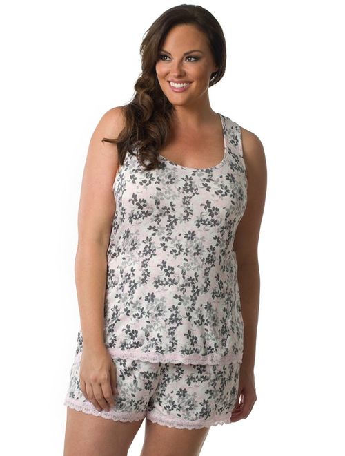 Velvet Kitten Plus Size Tank Top & Short Pajama Set 562856x