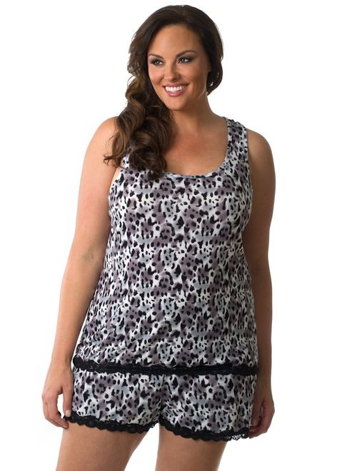 Velvet Kitten Plus Size Tank Top & Short Pajama Set 562856x