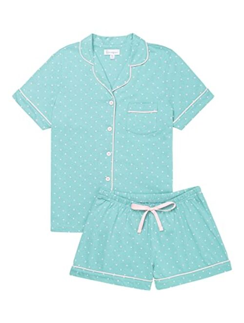 PajamaGram Womens Pajamas Soft Cotton - Pajama Shorts for Women