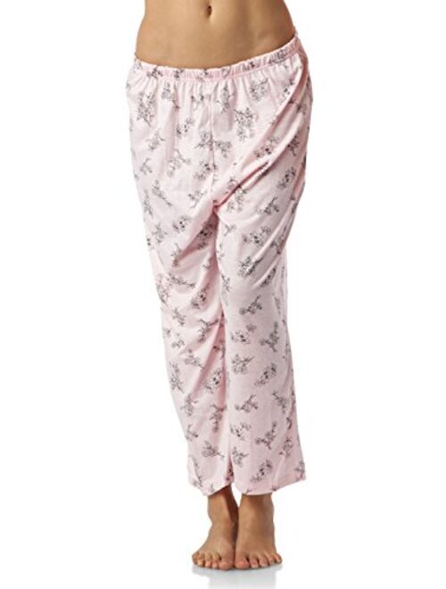 Casual Nights Women's Lace Sleeveless Top and Capri Bottom Sleepwear Pajama Set