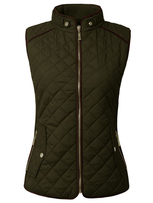 NE PEOPLE Womens Lightweight Quilted Padding Zip Up Vest Gilet(S-3XL)