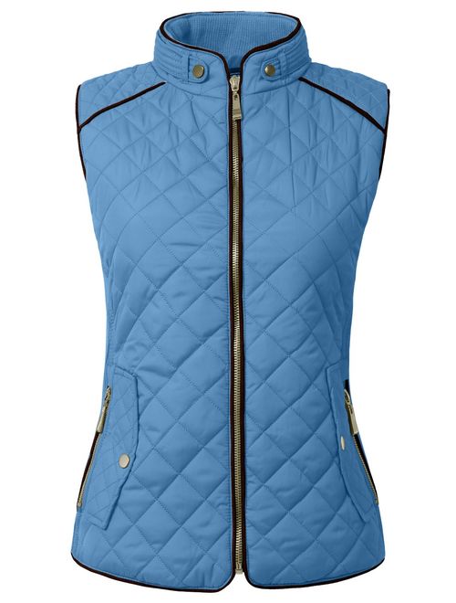 NE PEOPLE Womens Lightweight Quilted Padding Zip Up Vest Gilet(S-3XL)